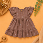Vestido Marrom Floral - Coloritá