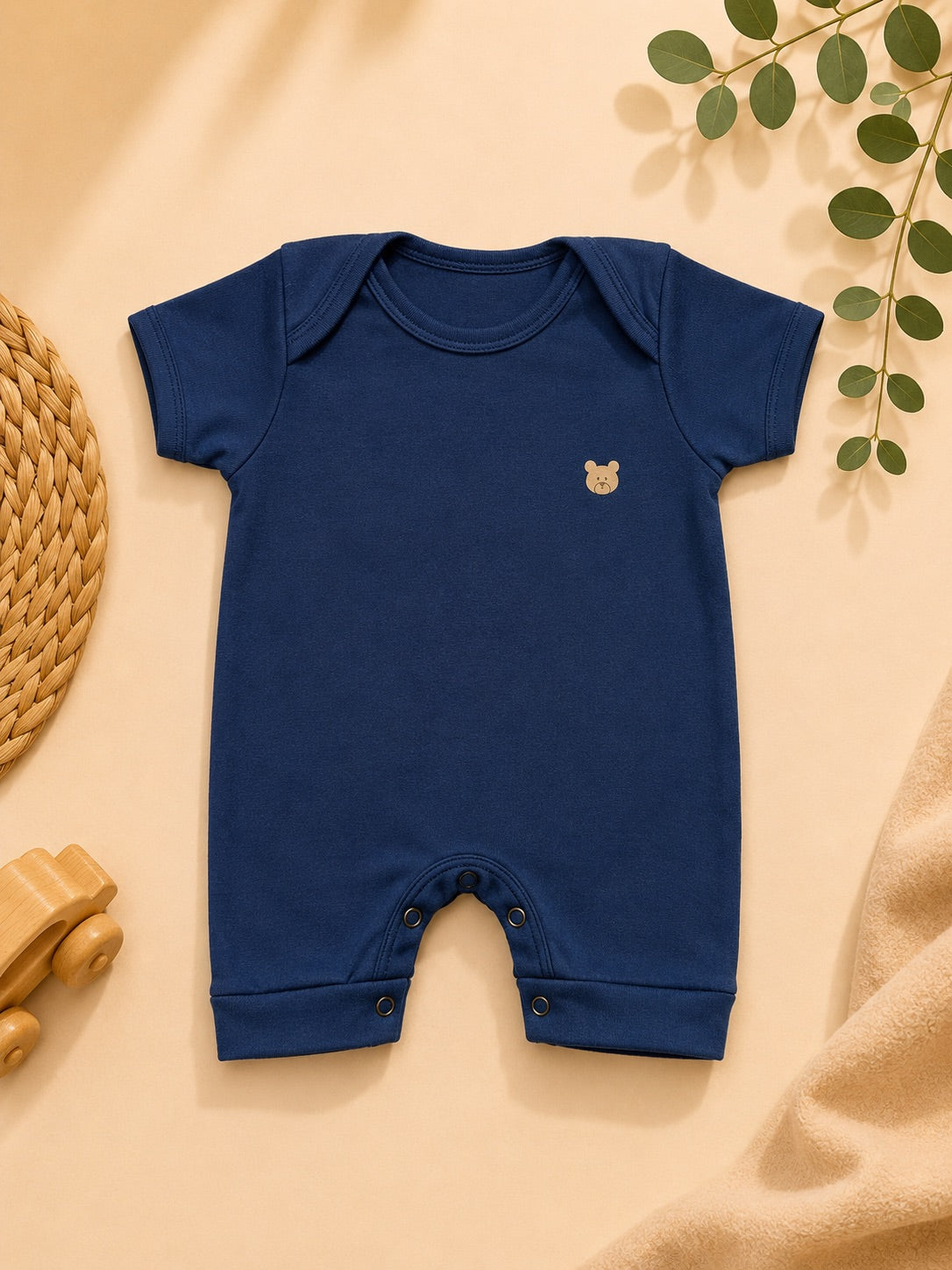 Romper Liso - Azul Marinho