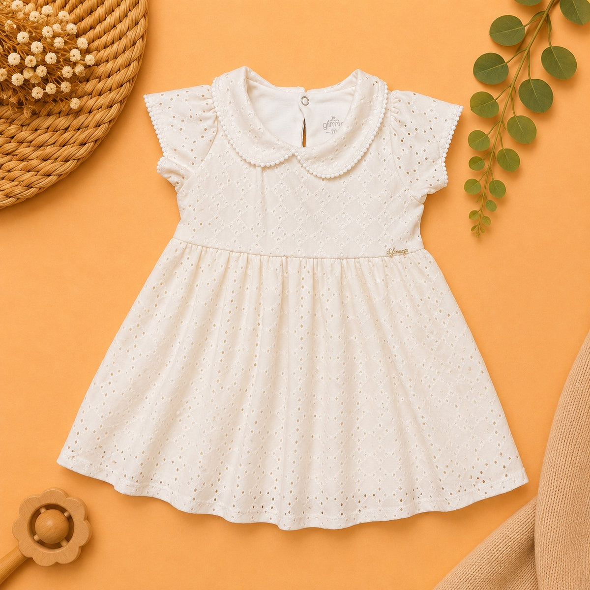 Vestido Off White Laise - frente