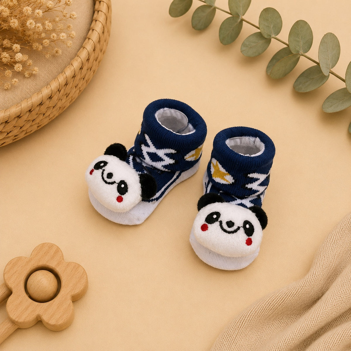 Meia Panda Azul