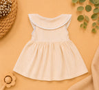 Vestido Creme Listrado - costas