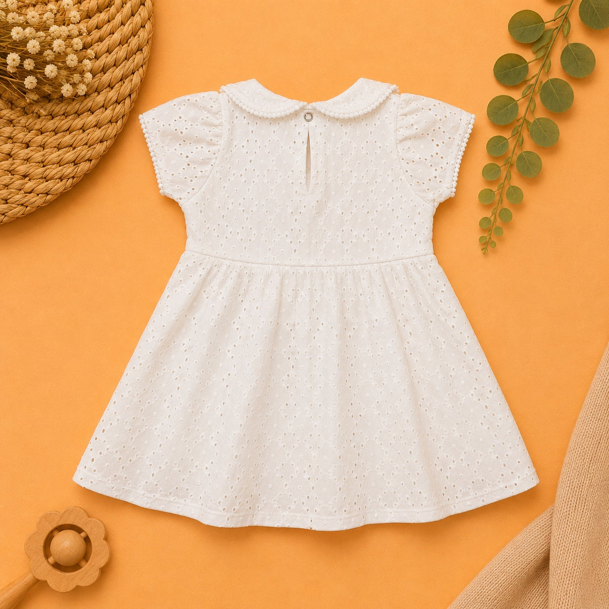 Vestido Off White Laise - costas