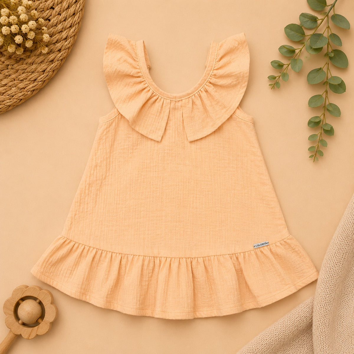 Vestido Pêssego - frente
