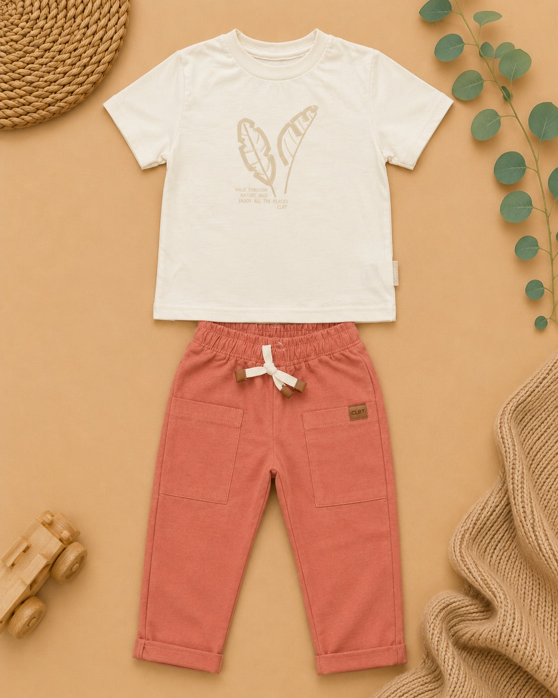 Conjunto Areia & Coral - conjunto completo