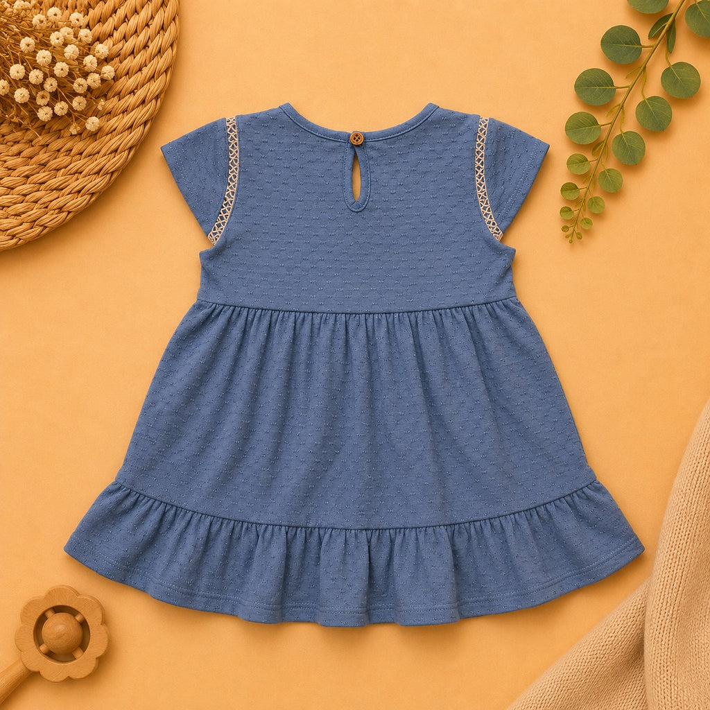 Vestido Azul Listrado - costas