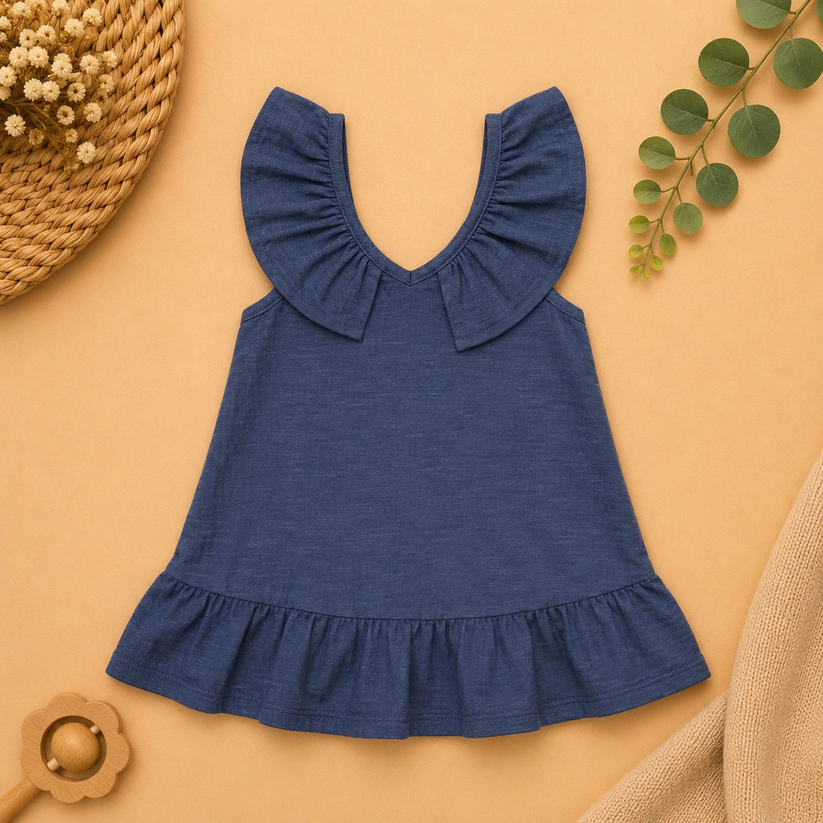 Vestido Azul Marinho - costas