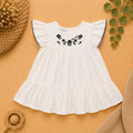 Vestido Off White Bordado - frente