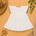 Vestido Off White Bordado - costas