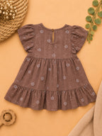 Vestido Marrom Floral - costas